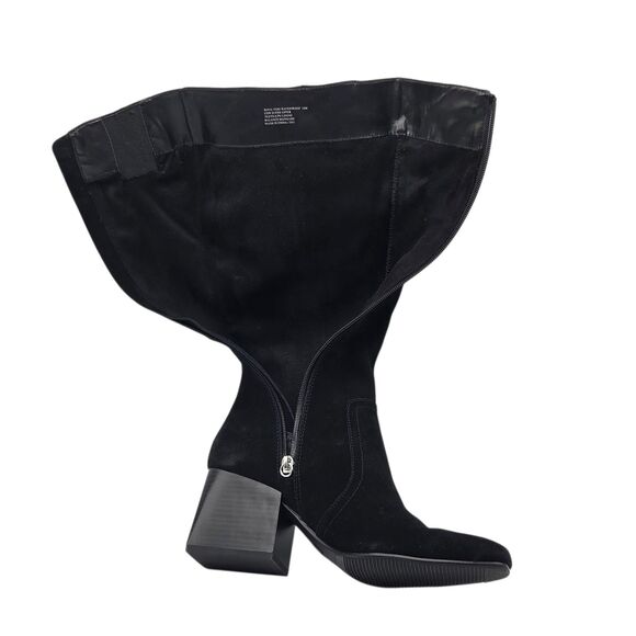 Aqua‎ College Women Tori Waterproof Black Suede Knee-High Boots 10M Side Zipper - Picture 6 of 16